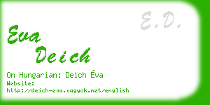 eva deich business card